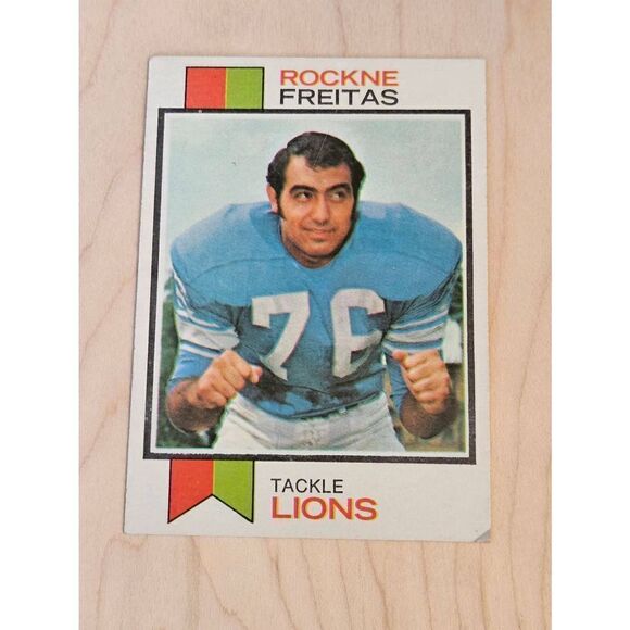 2 - 1973 Topps #351 Rockne Freitas Detroit Lions Football - Picture 2 of 5